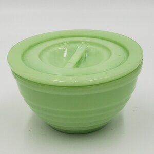 Jadeite Beehive Covered Drippings or Refrigerator Jar